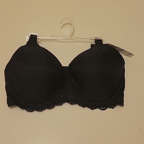 NEW 38DDD 38F PARAMOUR BLACK SOFT LACE CUP UNDERWIRE SUPPORT BRA NWT - Picture 3 of 7